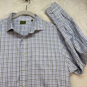 Sid Mashburn Plaid Button Up Shirt Mens Large Made In Italy Classic Menswear